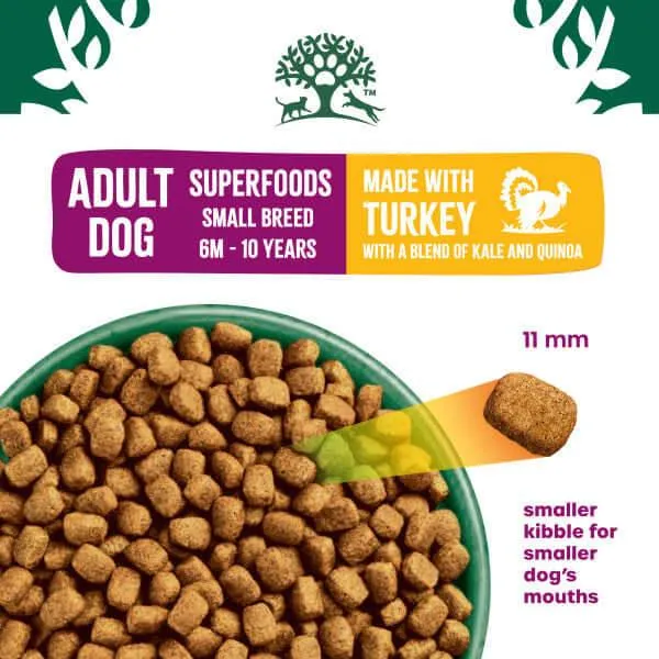 Adult Turkey, Kale & Quinoa Superfood Small Breed Dry Dog Food