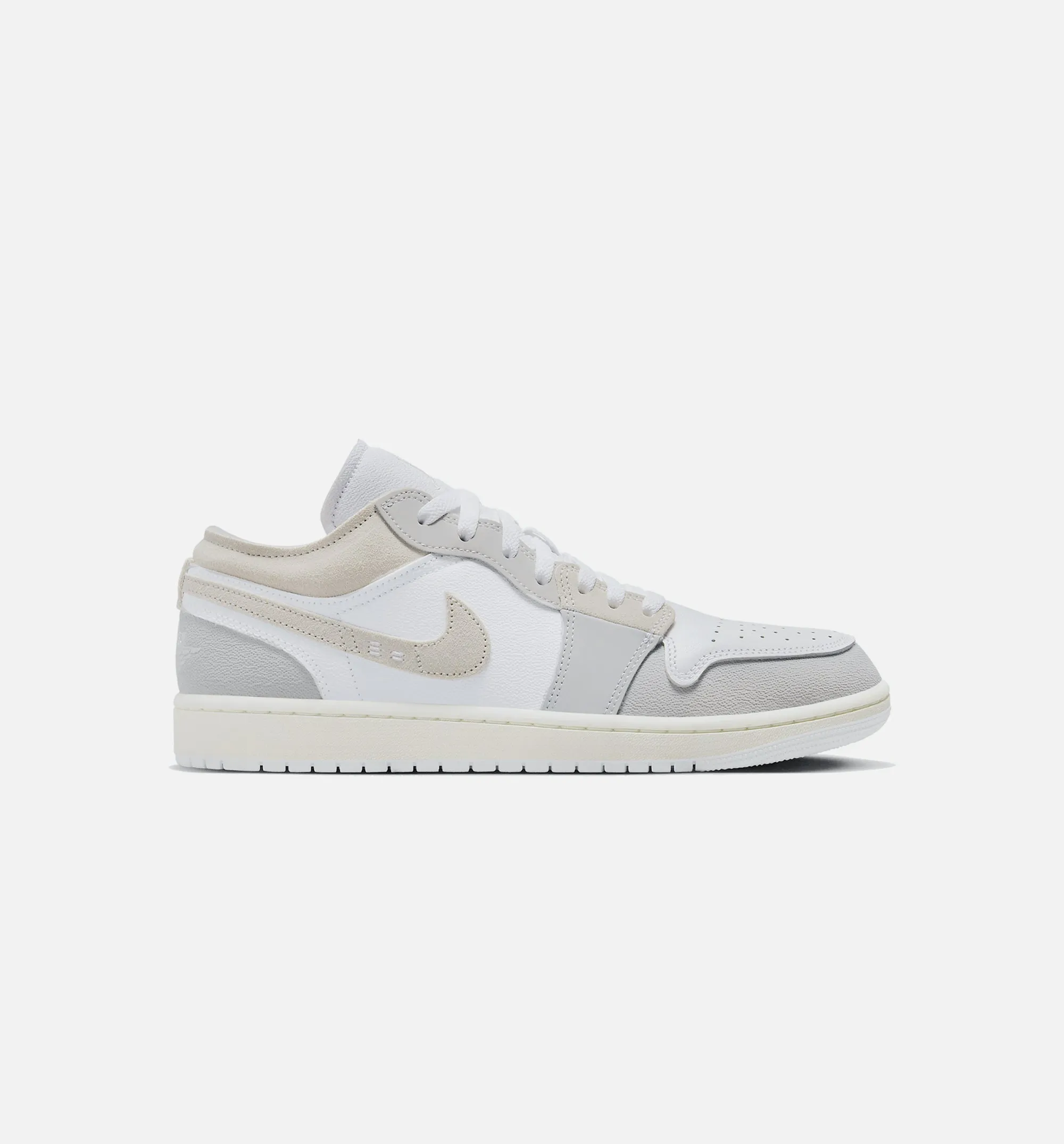 Air Jordan 1 Retro Low Craft Tech Grey Mens Lifestyle Shoe - Beige/Grey