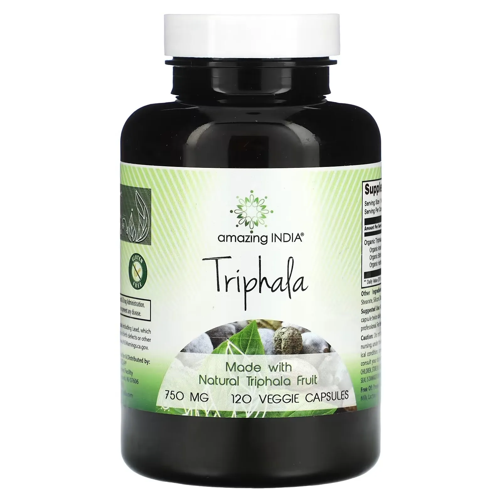 Amazing India Triphala, 750 mg, 120 Vegetarian Capsules