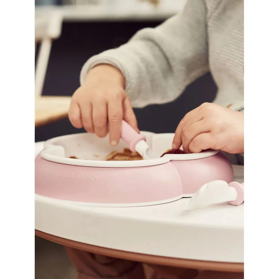 BabyBjorn Baby Feeding Set - 4 pcs (Powder Pink)