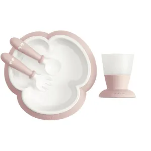 BabyBjorn Baby Feeding Set - 4 pcs (Powder Pink)