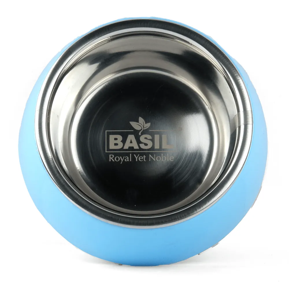 Basil Solid Color Melamine Bowl for Dogs and Cats (Blue)