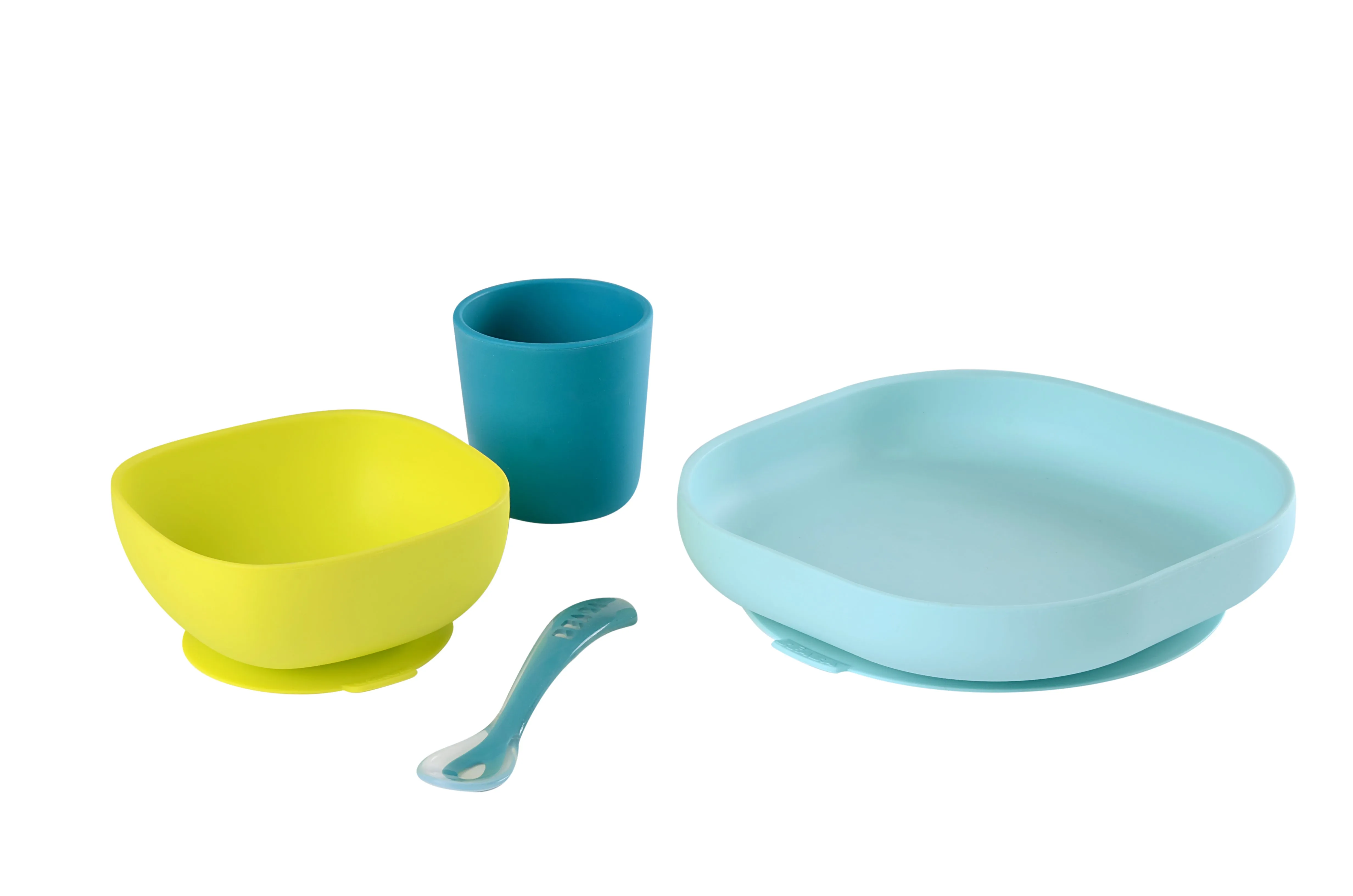 Beaba Silicone Suction Meal Set - Blue