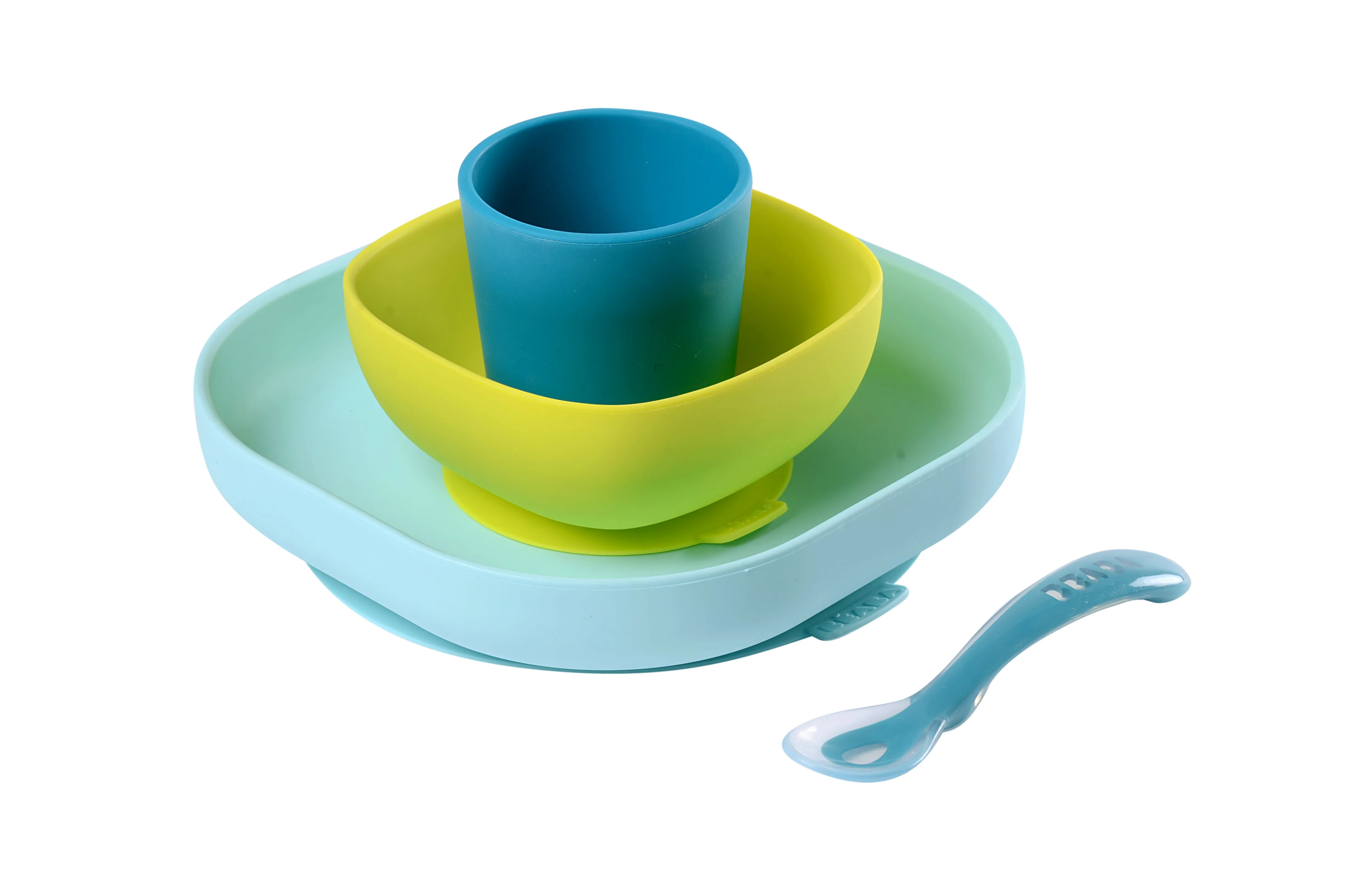 Beaba Silicone Suction Meal Set - Blue