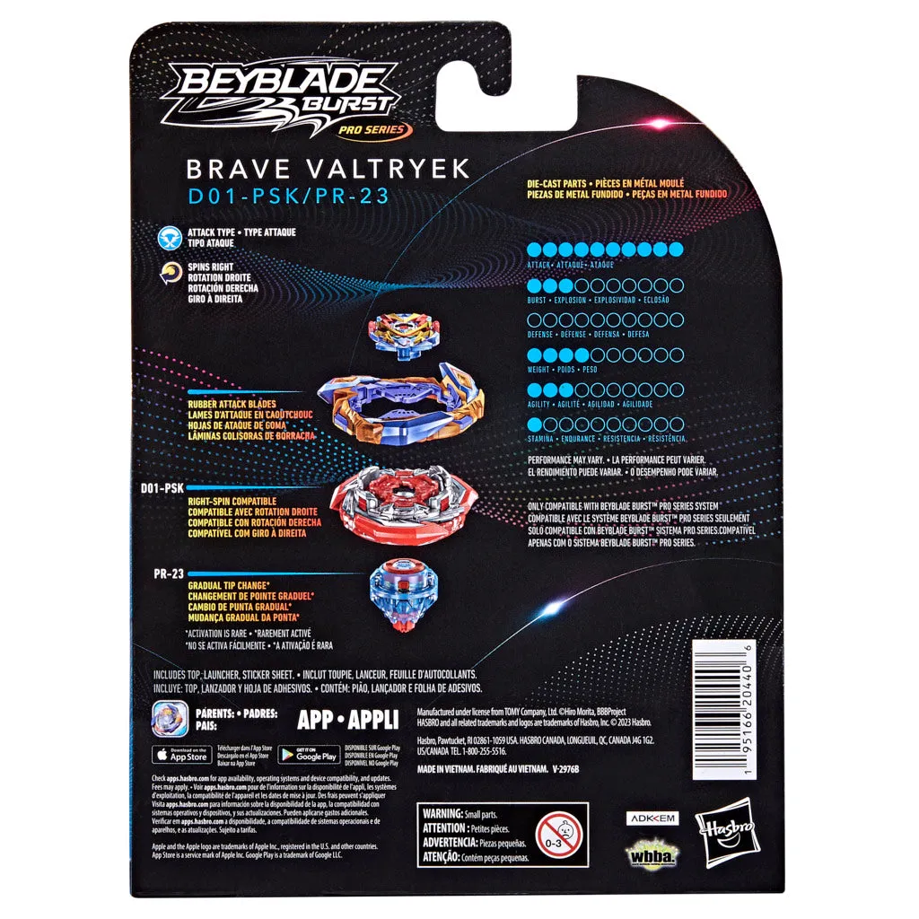 Beyblade Burst Pro Series Starter Pack - Brave Valtryek