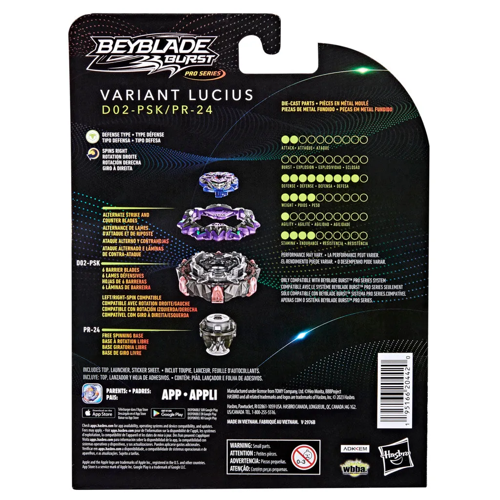 Beyblade Burst Pro Series Starter Pack - Variant Lucius