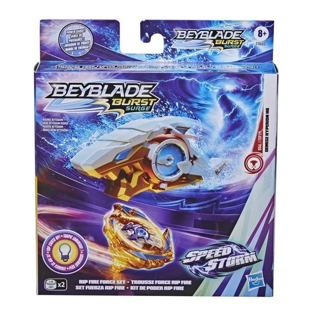 Beyblade Burst Surge Speedstorm Rip Fire Force Set, Light-Up Battling Top and Launcher