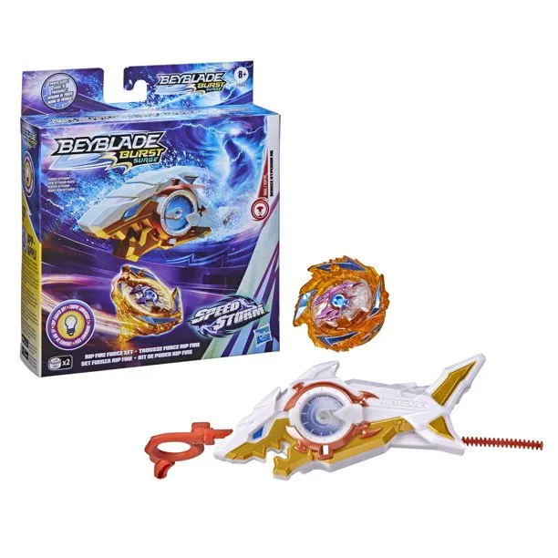 Beyblade Burst Surge Speedstorm Rip Fire Force Set, Light-Up Battling Top and Launcher