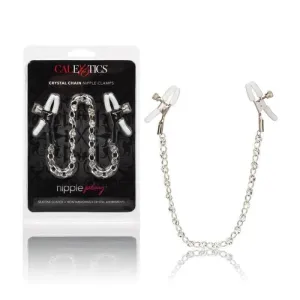 CalExotics ''Crystal'' Chain Nipple Clamps -White