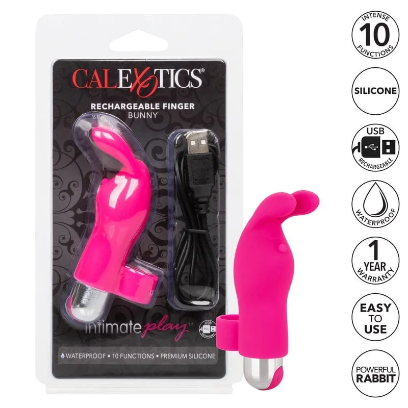 Calexotics Intimate Play Rechargeable Finger Bunny Pink