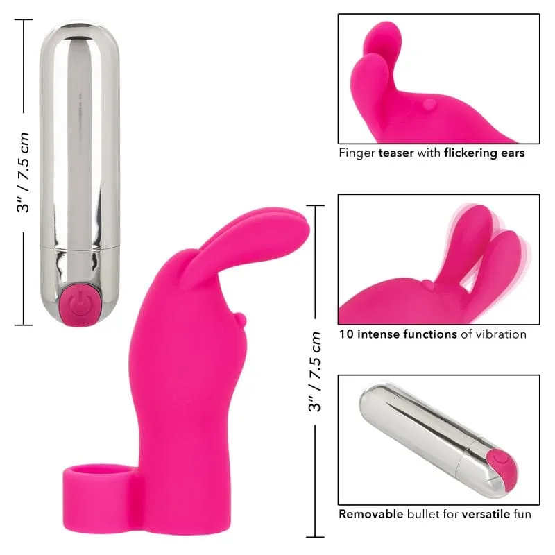 Calexotics Intimate Play Rechargeable Finger Bunny Pink