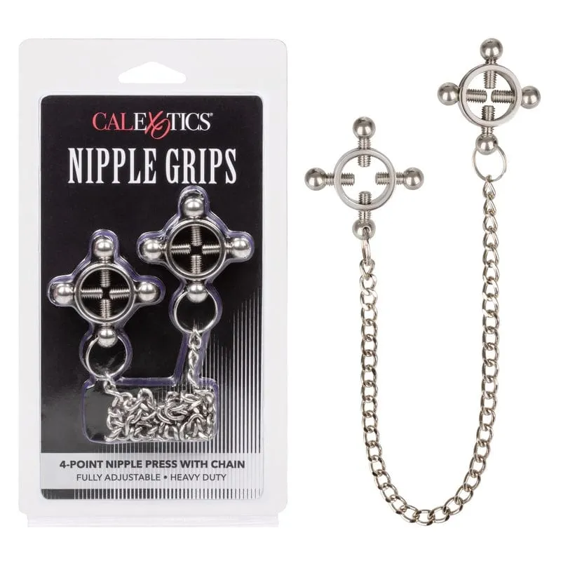 Calexotics Nipple Grips 4-Point Nipple Press with Chain