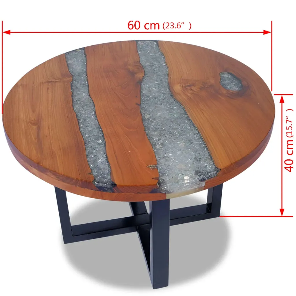 Coffee Table Teak Resin 60 cm