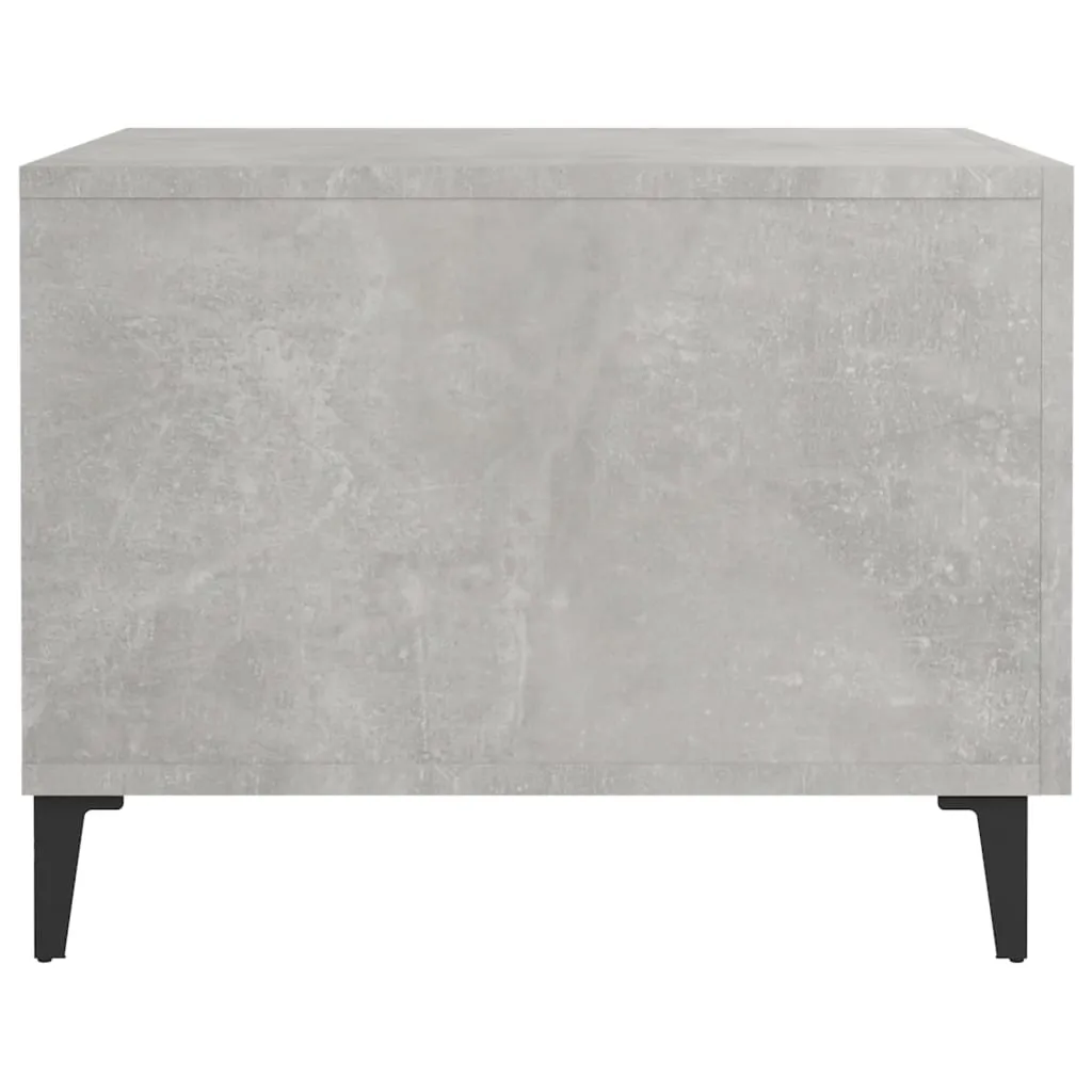 Coffee Table with Metal Legs Concrete Grey 50x50x40 cm