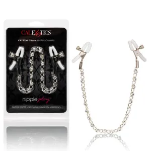 Crystal Chain Nipple Clamps (Clear)