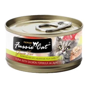 Fussie Cat Black Label Tuna with Salmon in Aspic 80g