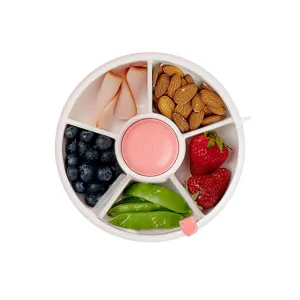 Gobe Snack Spinner with 5 Compartment Dispenser & Sliding Door, Pink