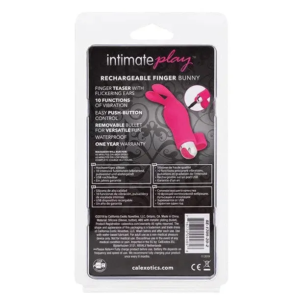 Intimate Play Rechargeable Finger Bunny - Pink