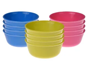 Kuber Industries Bowls|Plastic Dishwasher Safe Bowl|Serving Bowls|Bowls for Kitchen|Microwave Safe Bowls for Salad|Soup|Pasta|500 ML|Pack of 12 (Multicolor)