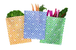 Large Pack of 3 - Reusable Beeswax Wrap Food Storage Bags