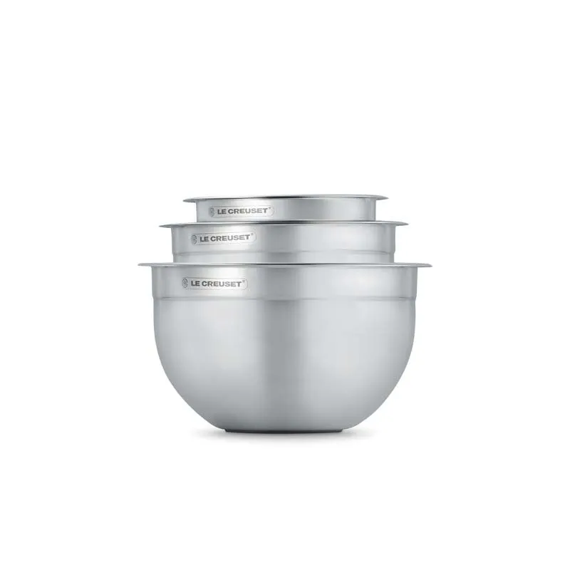 Le Creuset Stainless Steel Mixing Bowls (Set of 3)