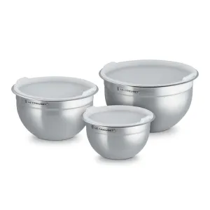 Le Creuset Stainless Steel Mixing Bowls (Set of 3)