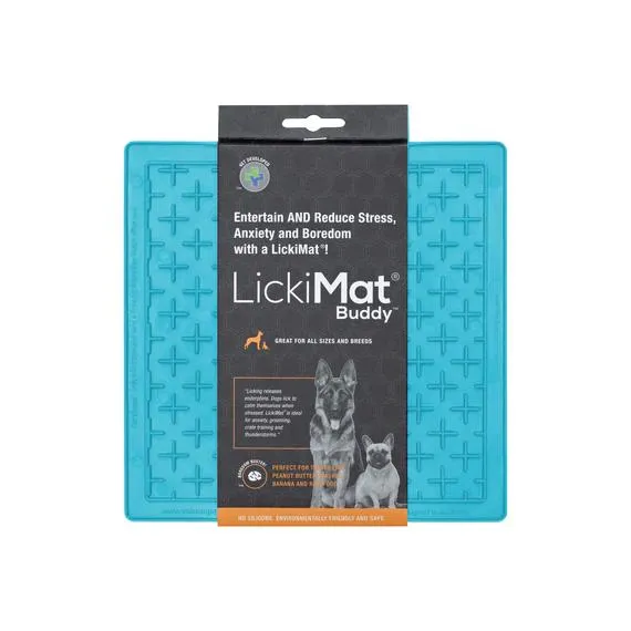 LickiMat Buddy Slow Feeder Mat for Dogs Turquoise