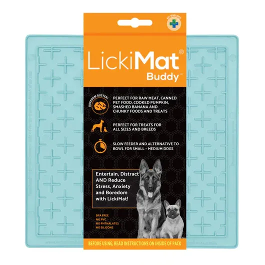 LickiMat Dog Lick Mats Slow Feeders Classic Buddy 10 Colours