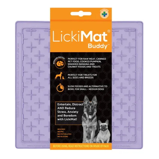 LickiMat Dog Lick Mats Slow Feeders Classic Buddy 10 Colours