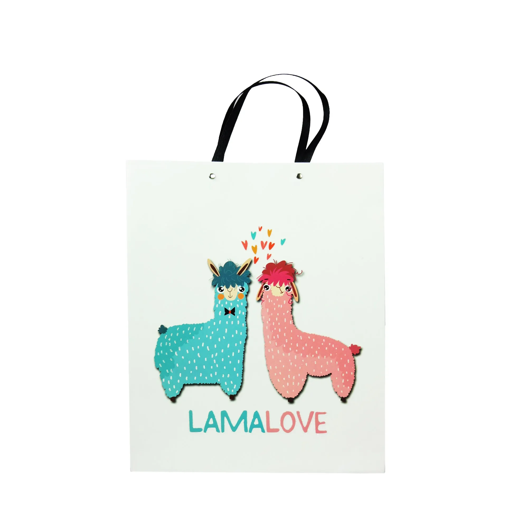 Luxury Llama Print Gift Bags - Set Of 4 Assorted Colours (Sizes Available)