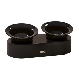 Makesure Jingle 2 in 1 Ceramic Pet Bowl Black