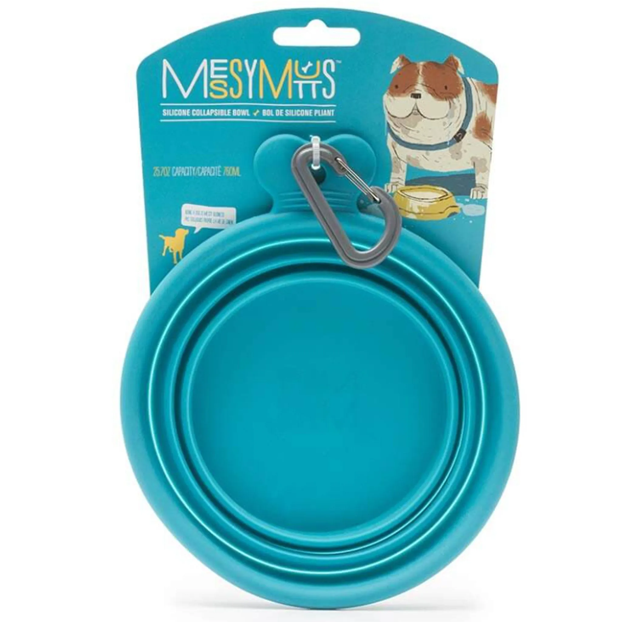 Messy Mutts Silicone Collapsible Bowl - Blue