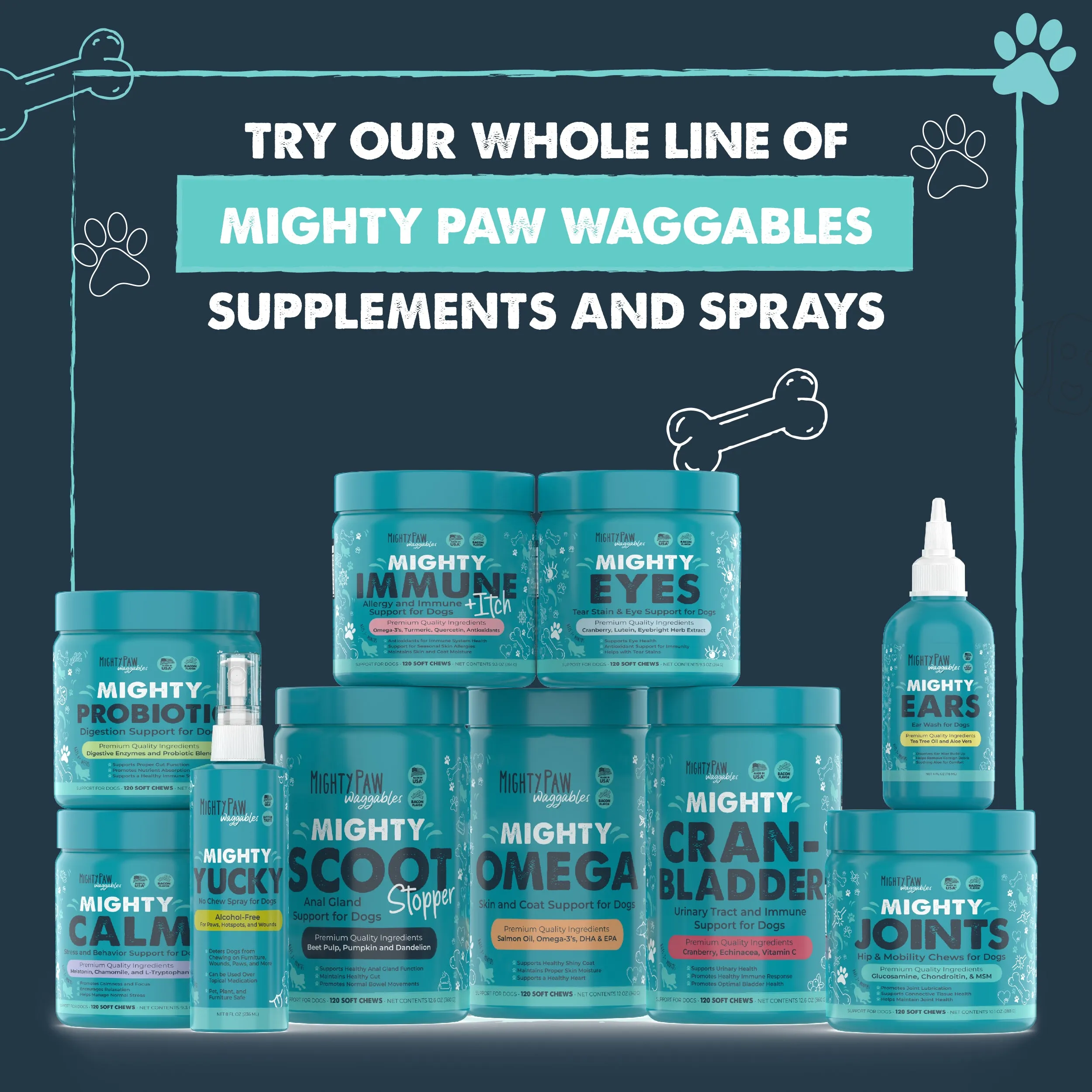 Mighty Paw Scoot Stopper Chews for Healthy Digestion and Anal Gland Support