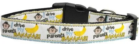 Monkeys and Bananas Nylon Ribbon Collars Medium