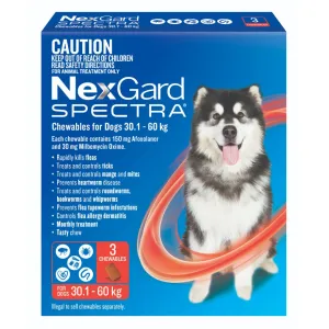 Nexgard Spectra Chews for Dog 30.1-60kg Red