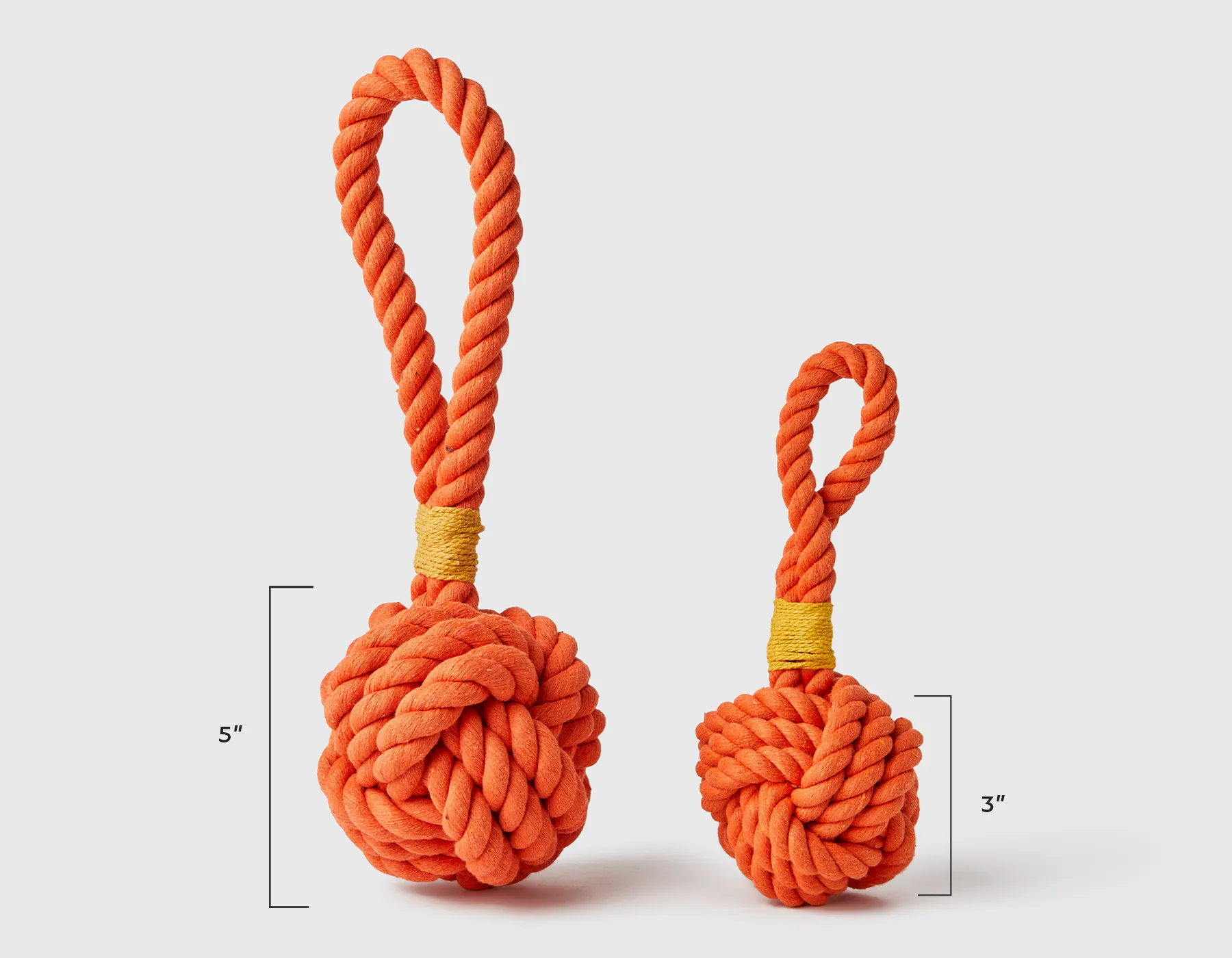 Orange Celtic Knot Tie Rope Dog Toy