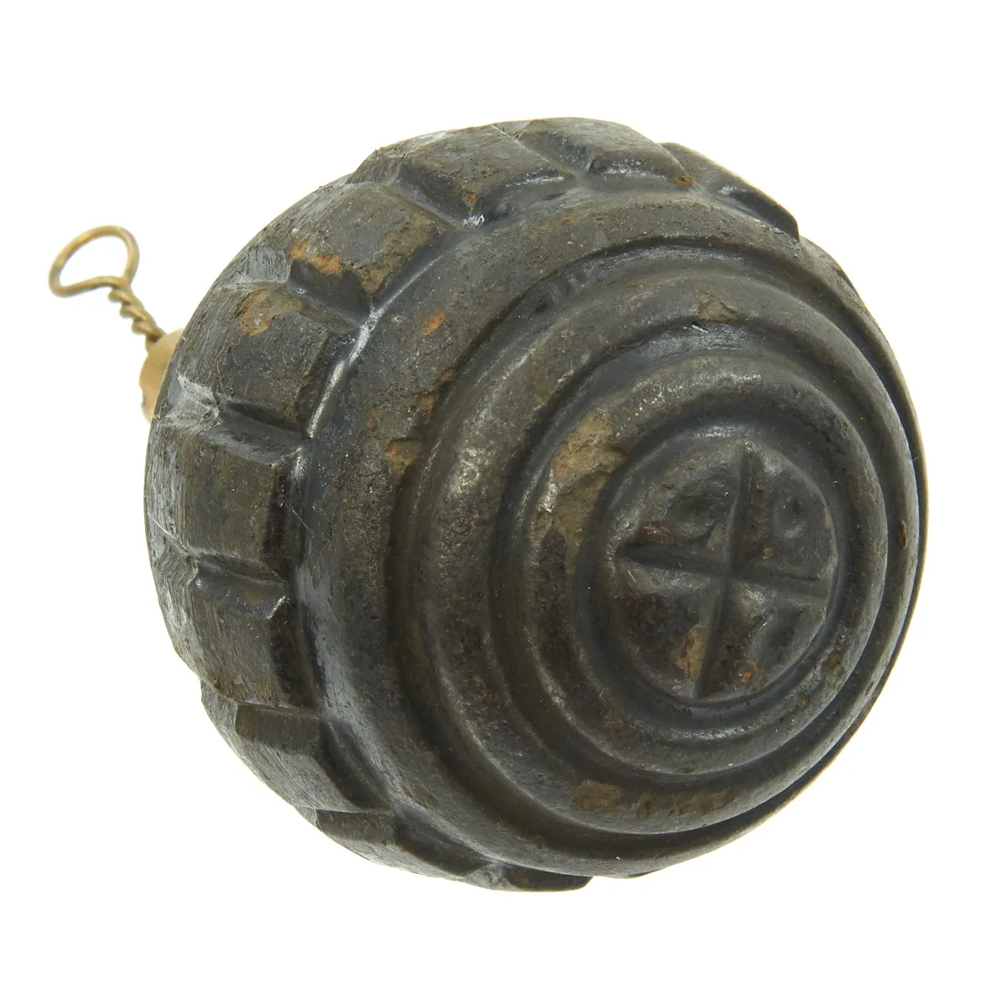 Original German WWI Model 1915 n/A Ball Hand Fragmentation Inert Grenade - Kugelhandgranate