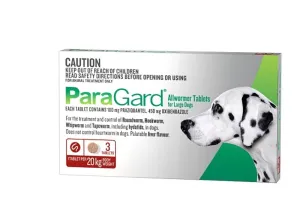 Paragard Large Dog Over 20kg 3 Pack