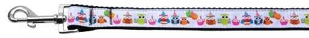 Party Owls Nylon Ribbon Collars 1 wide 6ft Leash