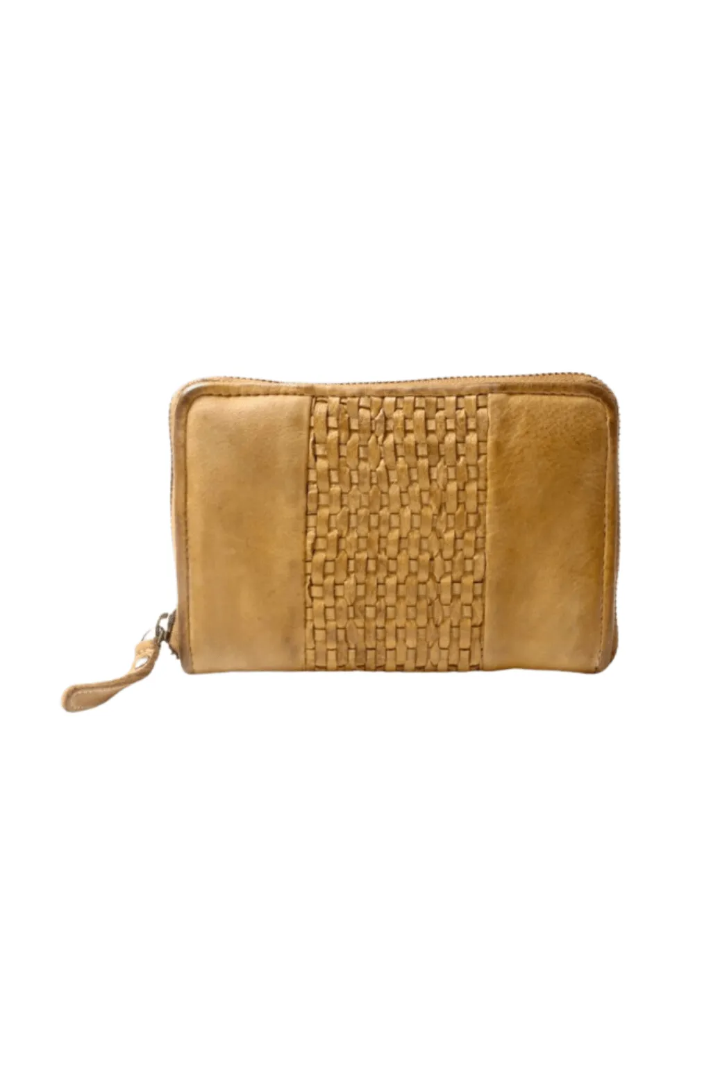 Pearl Zip Wallet - Mustard