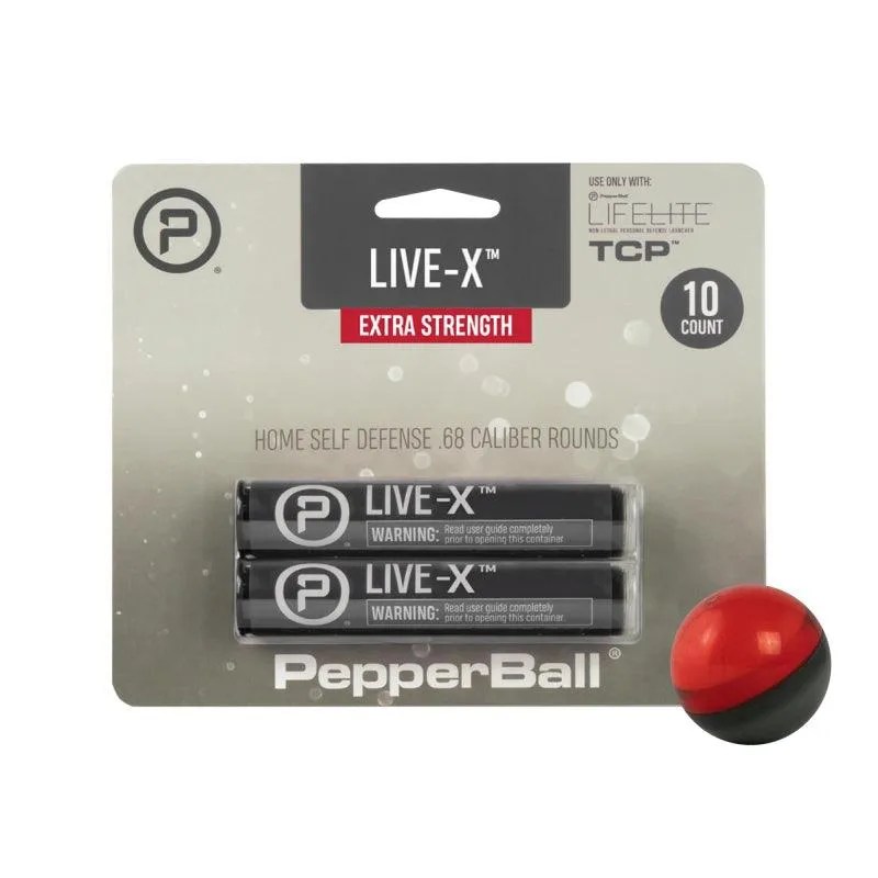 PepperBall 10 Pack of Live-X Rounds with 5% PAVA