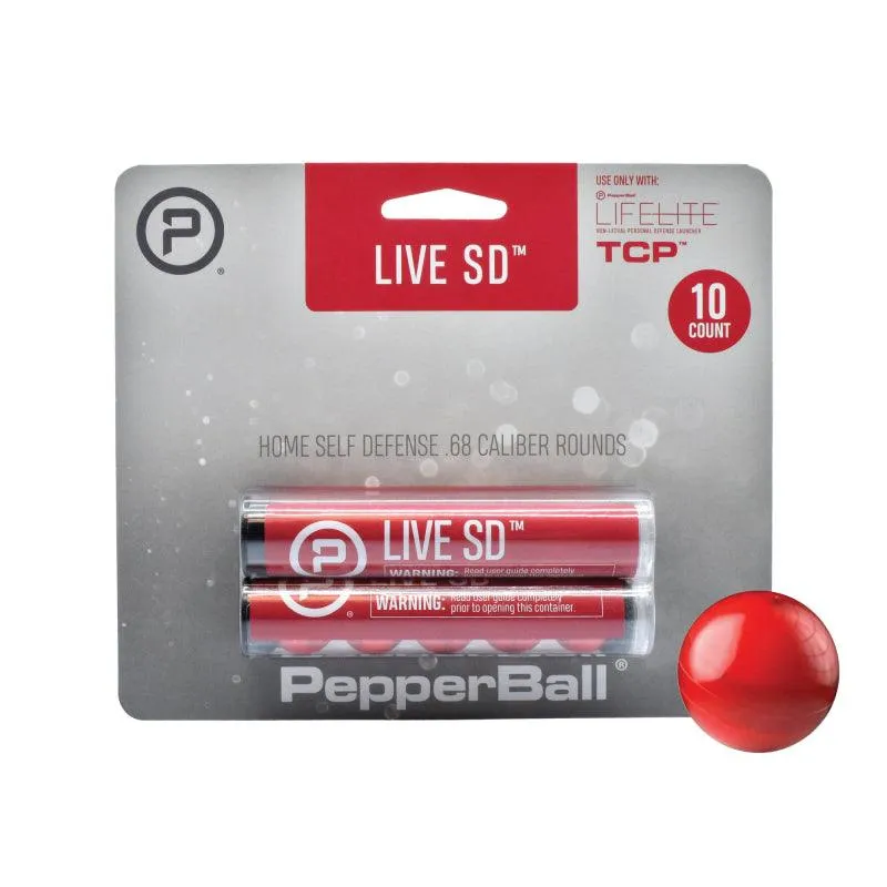 Pepperball Live SD (10ct) Rounds for LifeLite and TCP containing 2% PAVA