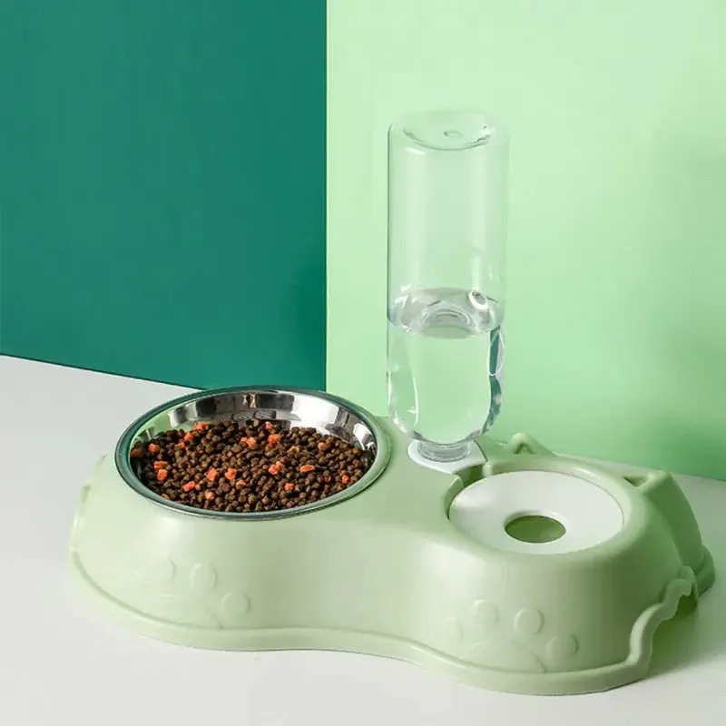 Pet Bowls w/ Auto Water Dispenser - 2 in 1