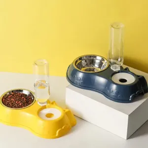 Pet Bowls w/ Auto Water Dispenser - 2 in 1