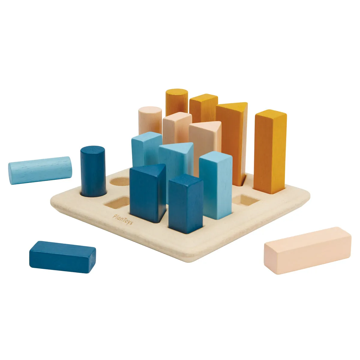 PlanToys Geometric Peg Board - Orchard