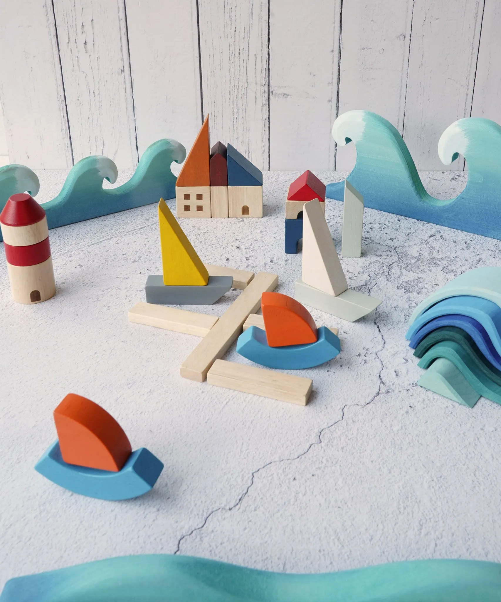 PlanToys Wooden Marina Blocks