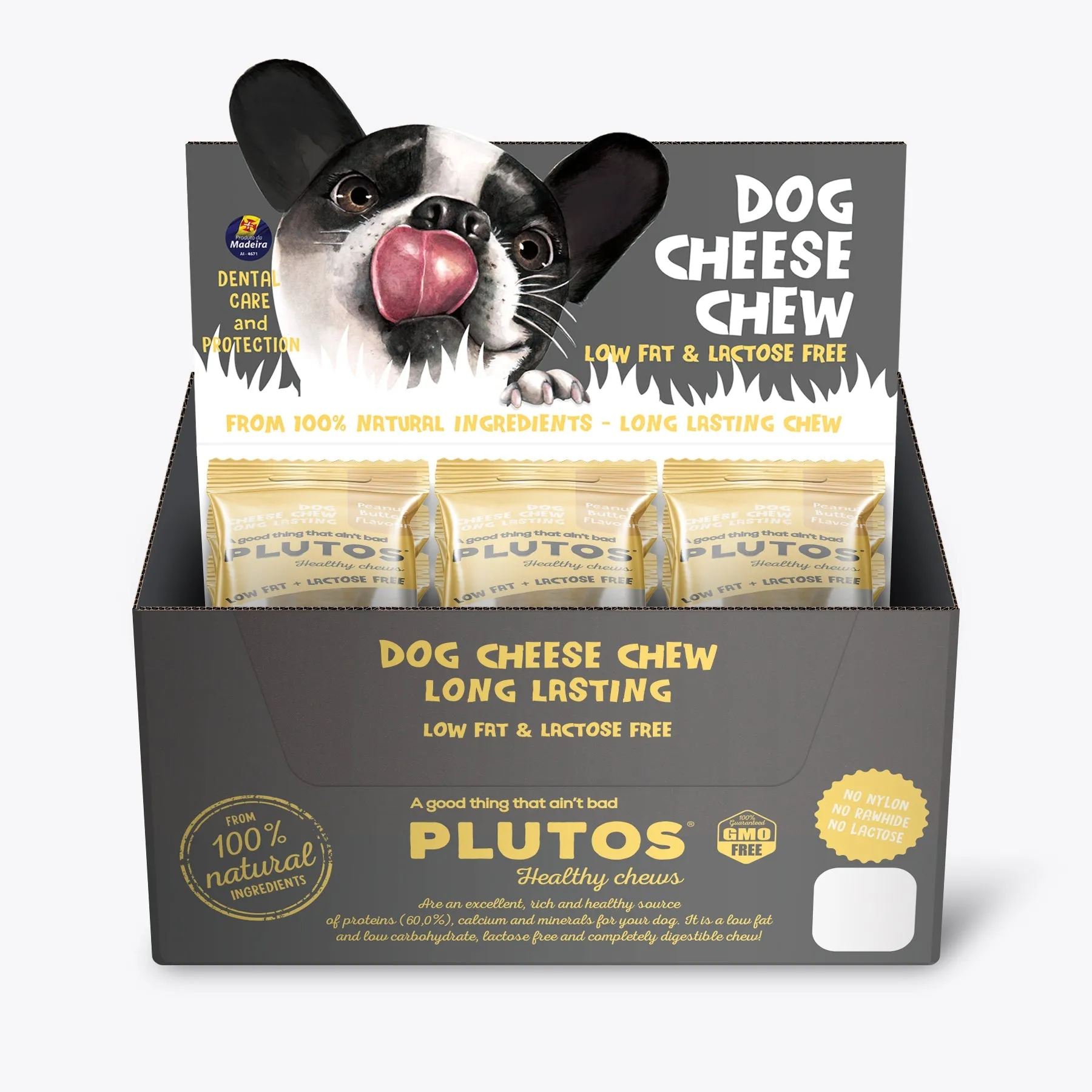 Plutos Cheese and Peanut Butter Chew Dog Treat Small 24 Pack