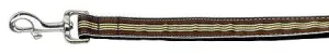 Preppy Stripes Nylon Ribbon Collars Brown-Khaki 1 wide 4ft Lsh