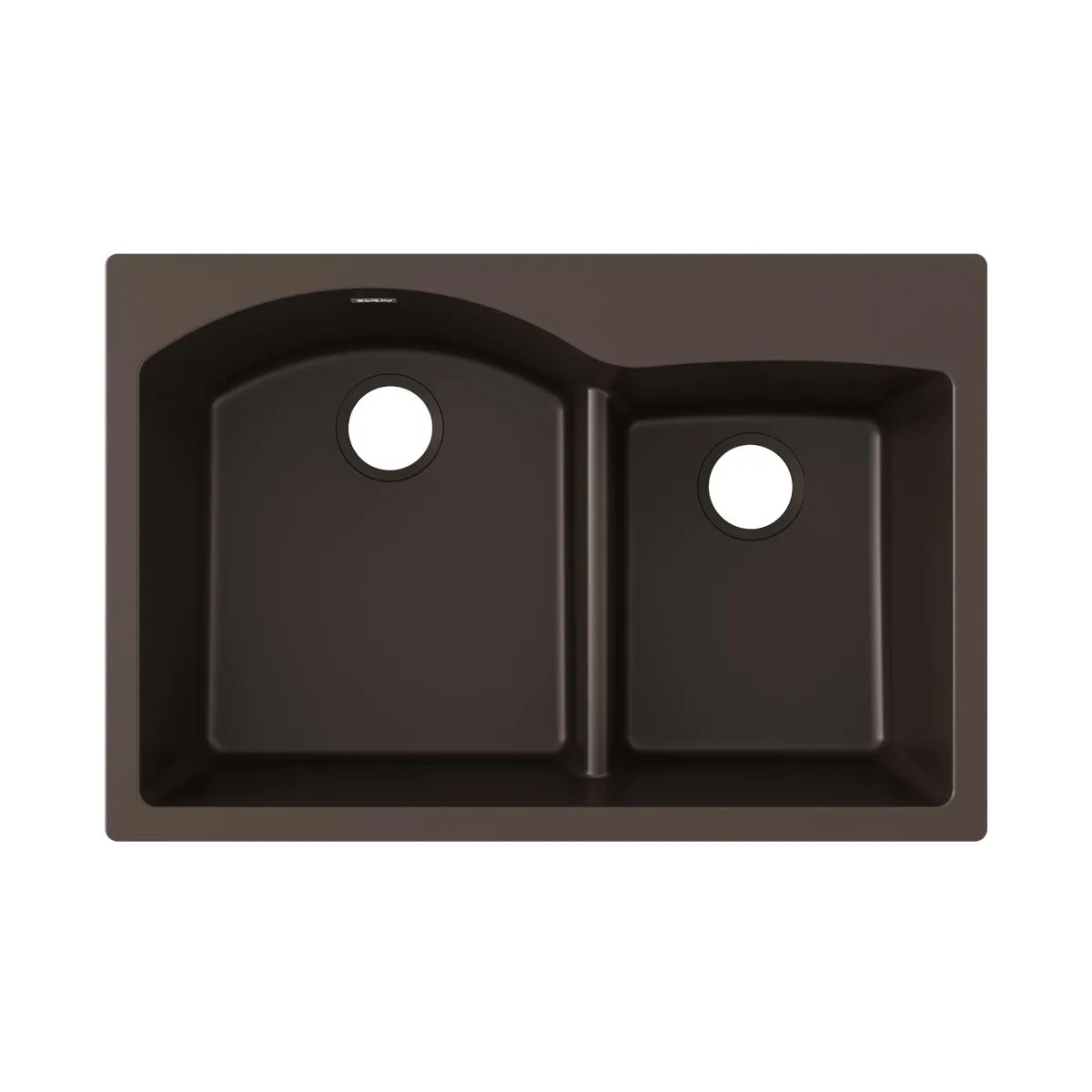 Quartz Classic 33" x 22" x 10" Double-Basin Drop-In Kitchen Sink in Mocha