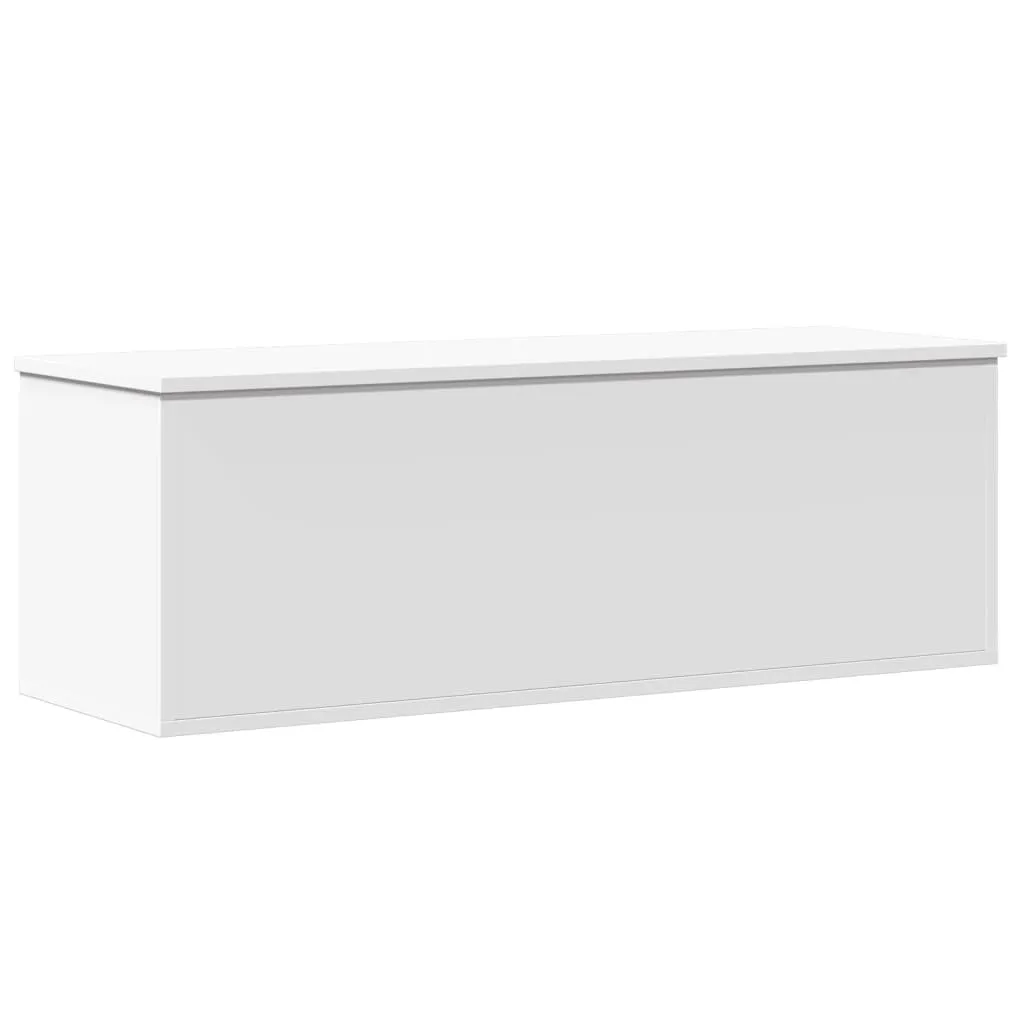 Storage Box White 102x35x35 cm Engineered Wood